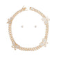 Iced Gold Butterfly Cuban Chain Set