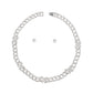 Chain Feminine Flair Iced Silver Butterfly Necklace