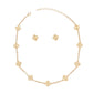 Necklace Gold Quatrefoil Guilloche 9 Motifs Set