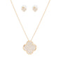Pendant Pave Quatrefoil Clover Gold Chain Necklace