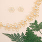 Chain Necklace Flower Linked Gold Set for Women