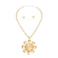 Pendant Necklace Gold Sunflower Chain for Women