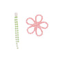 Jacket Pink Green Stone Daisy Earrings for Women