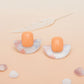 Stud Coral Funky Retro Throwback Style Earrings