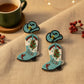 Drop Xmas Embroidered Bead Cowgirl Boots Earrings