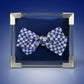 ZPB Merch Blue Clear Checker Stone Bow Hair Clip