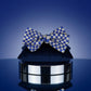 ZPB Merch Blue Clear Checker Stone Bow Hair Clip