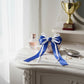 ZPB Merch Blue White Ribbon Hair Bow Clip