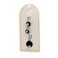 Keychain Black and White Camellia Charms Bag Clip