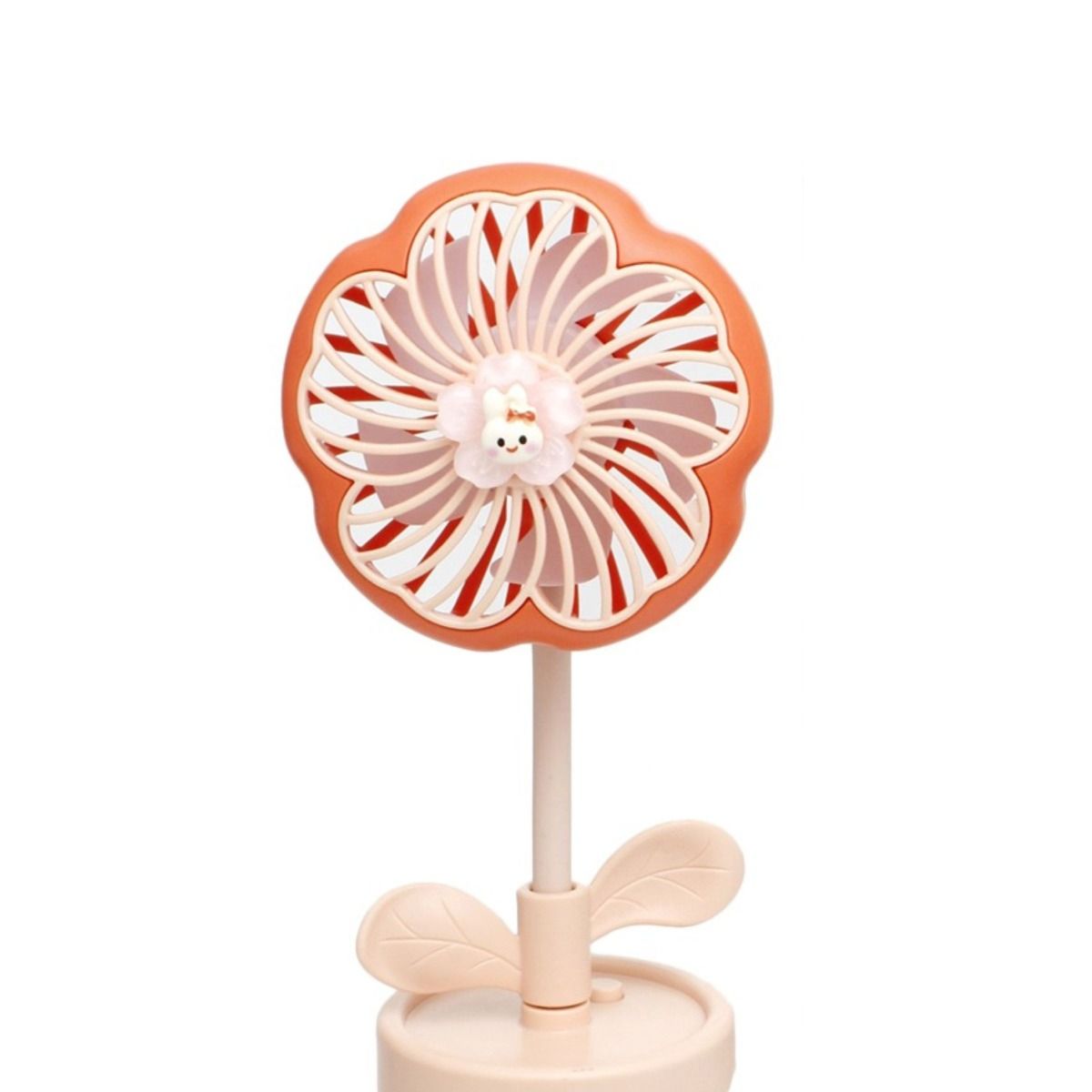 Portable Desk Fan Pink Flower Pot Little Honey