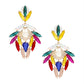 Drop Show Stopping Multi Marquise Crystal Earrings