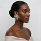 Stud Light Pink Tropical Flower Oversized Earrings