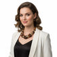 Collar Earthy Artisan Brown Leather Wood Necklace