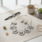 Collar Silver Organic Oval Domed Link Necklace