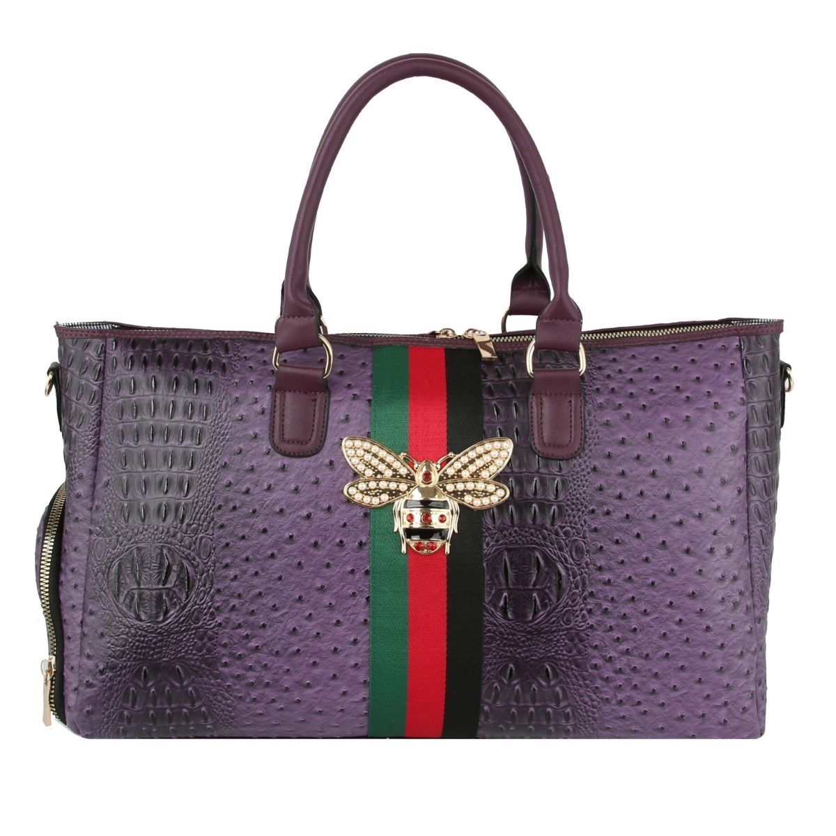 Designer Stripe Purple Weekender