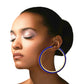 Royal Blue and Gold Rhinestone Hoops