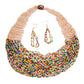 Multi Color Seed Bead Layered Necklace