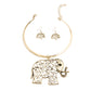 Burnished Gold Cut Out Elephant Set