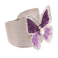 Rigid Metal Purple Butterfly Cuff