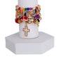 Multi Color Glass Bead Cross Bracelets