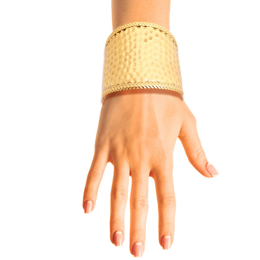Burnished Gold Hammered Cuff
