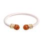 Brown Rhinestone Cable Bangle