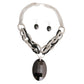 Black Oval Crystal Chain Set