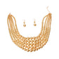 Gold Pearl Bead 5 Strand Set