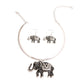 Black Tribal Elephant Choker Set