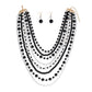 Black White Pearl 8 Strand Set