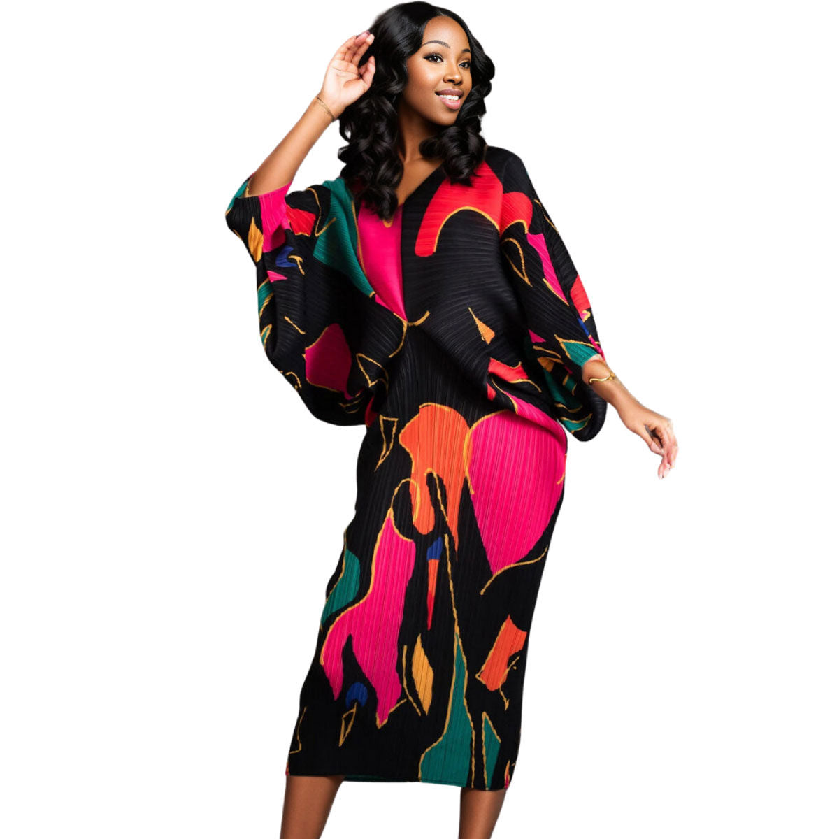 One Size Dolman Ruched Dress