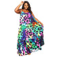 1XL Rainbow Leopard Dress