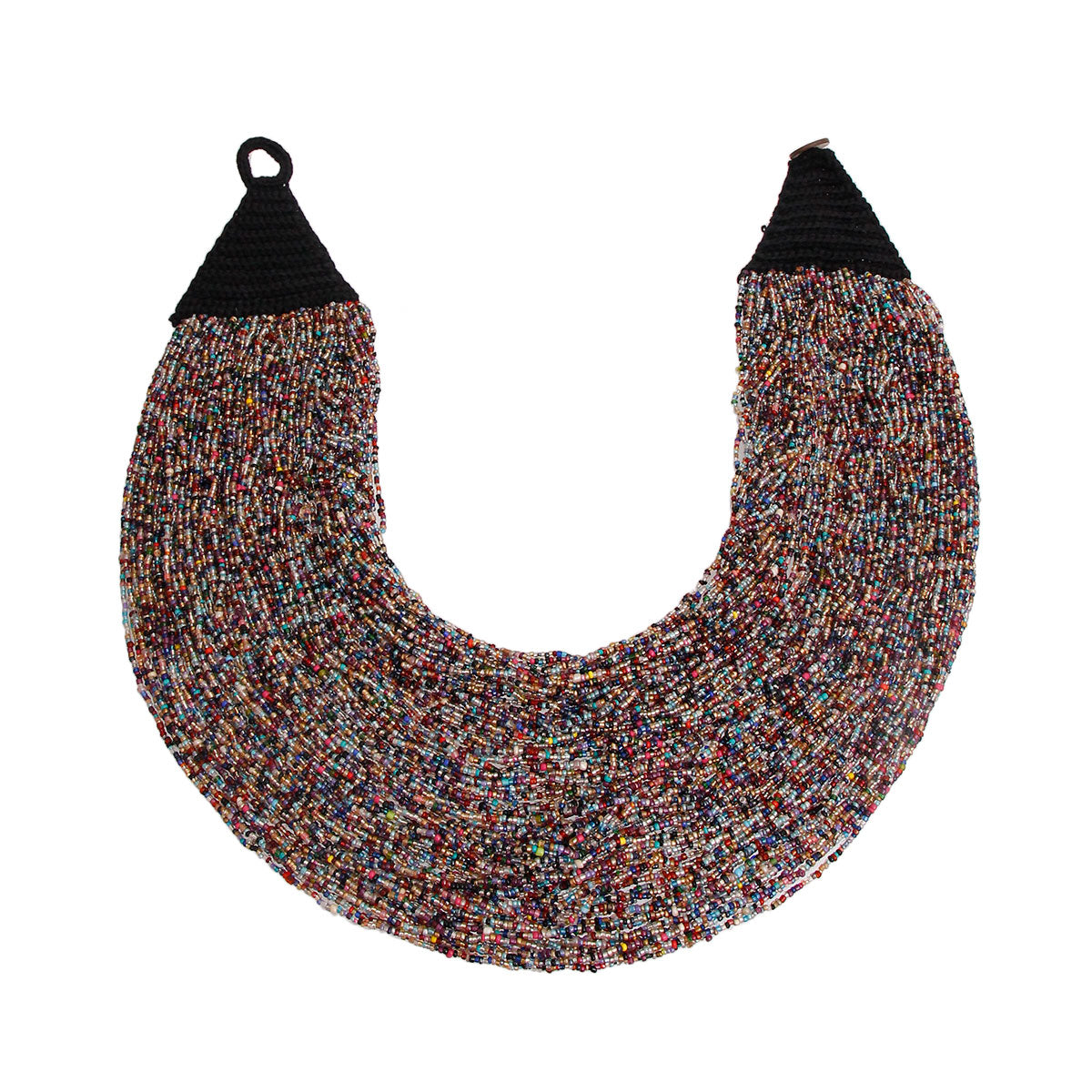 Dark Multi Sead Bead 100 Strand Necklace