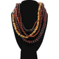 Graduated Multi Bead Buffalo Necklace