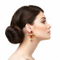 Brown Rhinestone Drop Earrings