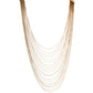 Long Multi Strand  Layered Gold Chain Necklace Set