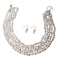 Ivory Bead Layered Necklace Set