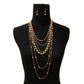 Metal Ball Layered Necklace Set