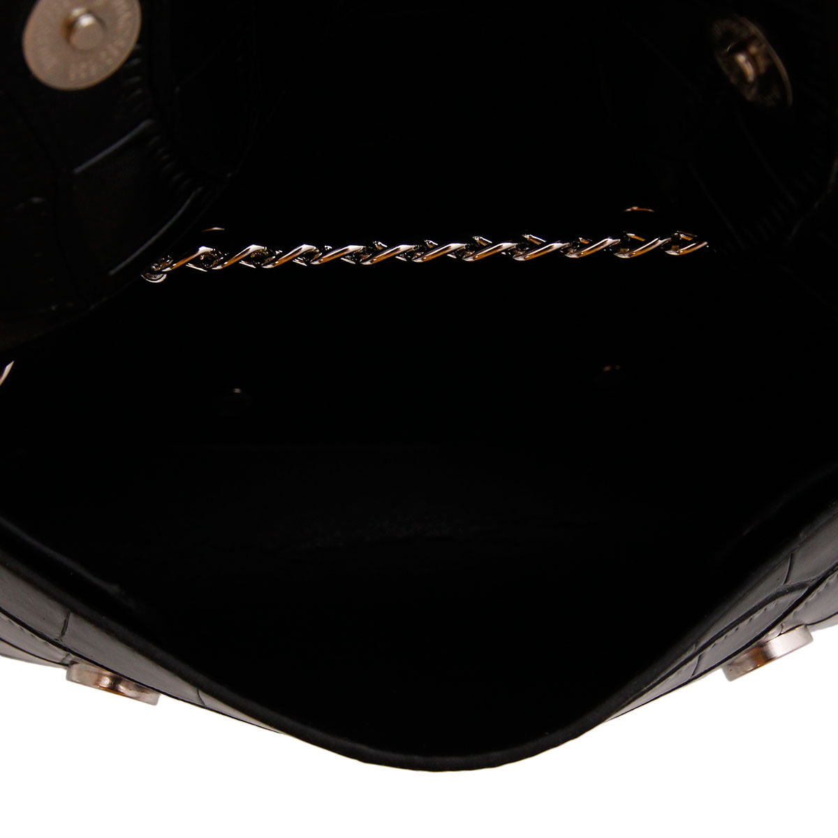 Convertible Black Croc Belt Bag