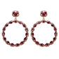 Elegant Purple Marquise Circle Earrings