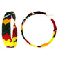 Multi Color Afrocentric Fabric Hoops