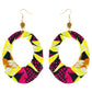 Fuchsia Afrocentric Teardrop Earrings
