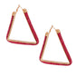 Triangle Tube Fuchsia Hoops