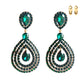 Green Teardrop Clip Ons