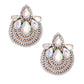 Aurora Borealis Teardrop Round Woven Studs