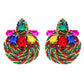 Multi Color Teardrop Round Woven Studs