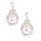 Aurora Borealis Dangle Teardrop Rhinestone Earrings