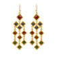 Gold Diamond Resin Earrings