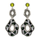 Burnished Silver Leopard Drop Earrings
