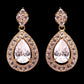 Gold Cubic Zirconia Teardrop Earrings